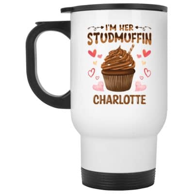 14 oz. White Travel Mug