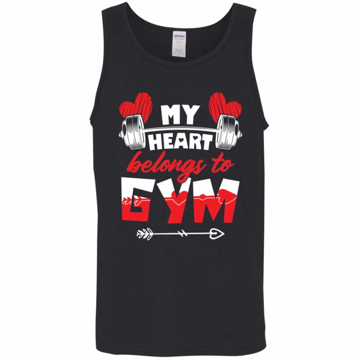 2Th. My Heart Belongs To Gym, Black, Unisex Tank Top 2Th. My Heart Belongs To Gym, Black, Unisex Tank Top