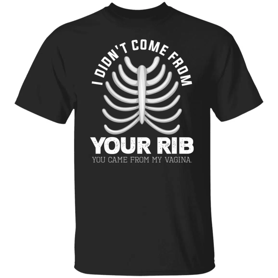 1O. Your Rib (Dark), Black, Unisex T-Shirt