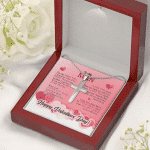 To My Man The Day I Met You I Found My Missing Piece Happy Valentines Day Artisan Crafted Cross Necklace