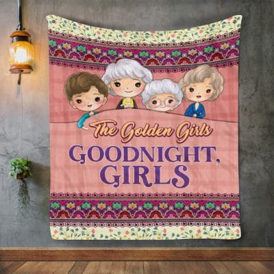 Good Night Golden Chibi Girls Remember Golden Mink Sherpa Blanket - Woven Blanket