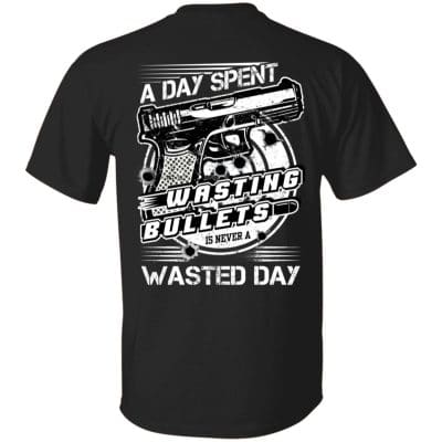 1VT. A Day Spent Wasting Bullets, Black, Unisex T-Shirt