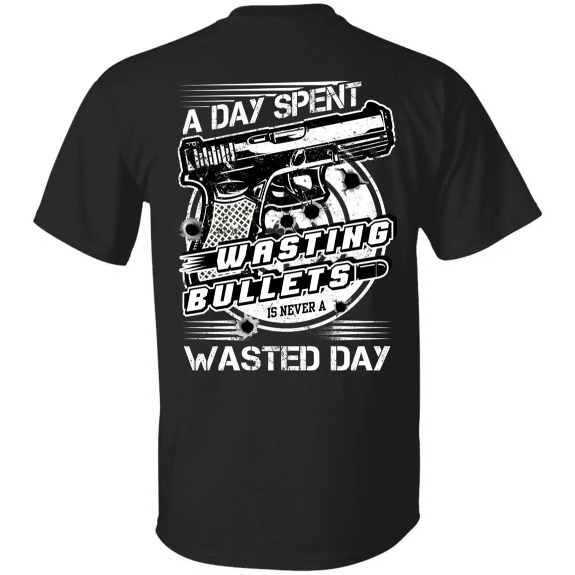 1VT. A Day Spent Wasting Bullets, Black, Unisex T-Shirt