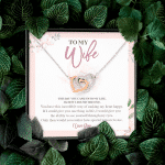 To My Wife The Day You Came Into My Life I Knew I Found The One Interlocking Hearts Pendant Necklace