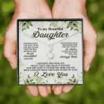 To My Beautiful Daughter Always Keep Me in Your Hearts Alluring Beauty Necklace To My Beautiful Daughter Always Keep Me in Your Hearts Alluring Beauty Necklace