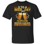 5. 3 To 4 Beers(5), Black, Unisex T-Shirt