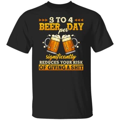 5. 3 To 4 Beers(5), Black, Unisex T-Shirt