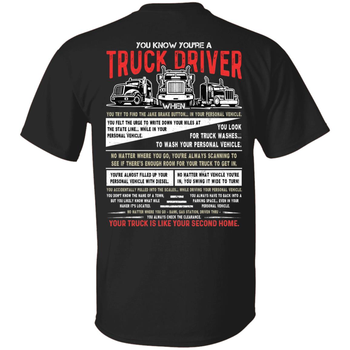 truck 1, Black, Unisex T-Shirt