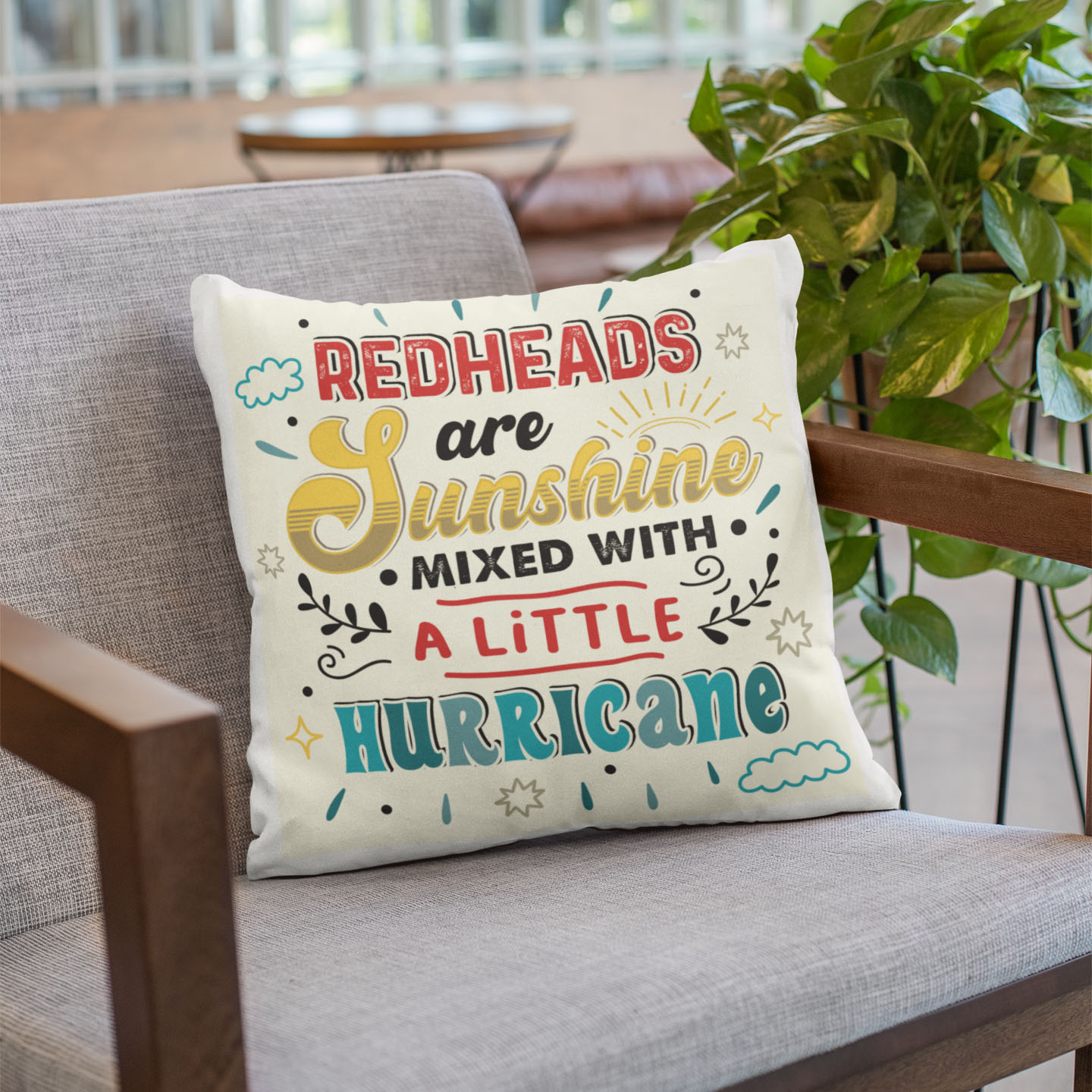 4VT. Redheads Are Sunshine pillow mk3