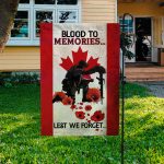 2O. Blood To Memories -30x40 Garden Flag Mockup 3