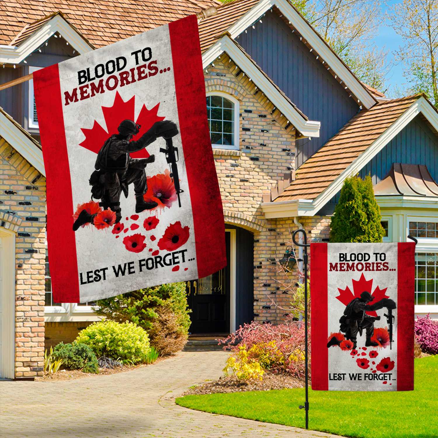 2O. Blood To Memories -30x40 Garden & House Mockup 3