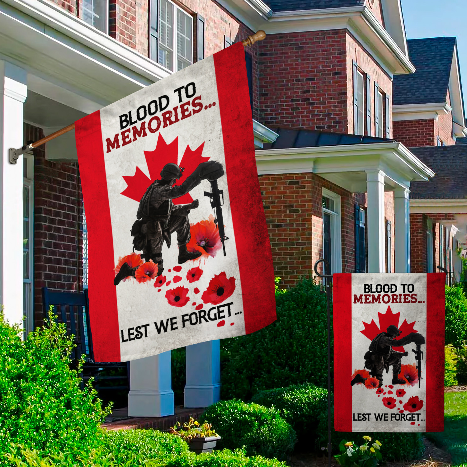 2O. Blood To Memories -30x40 Garden & House Mockup 2