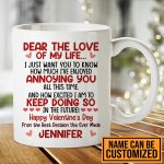 1VT. Dear The Love Of My Life mug mk3