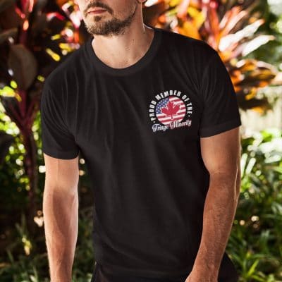 Alternative view of Proud Member of The Fringe Minority Left Chest T-Shirt - Support Truckers Shirt