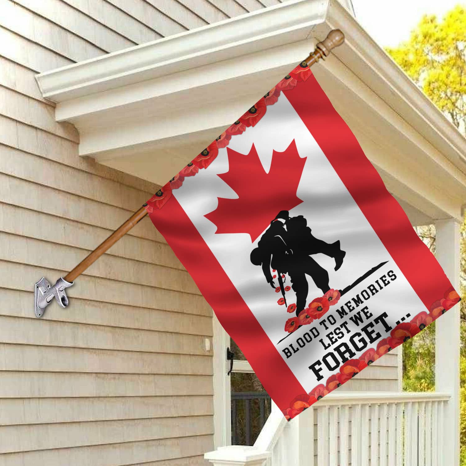 2VT. Blood To Memories House Flag Mockup 2