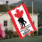 2VT. Blood To Memories House Flag Mockup 4