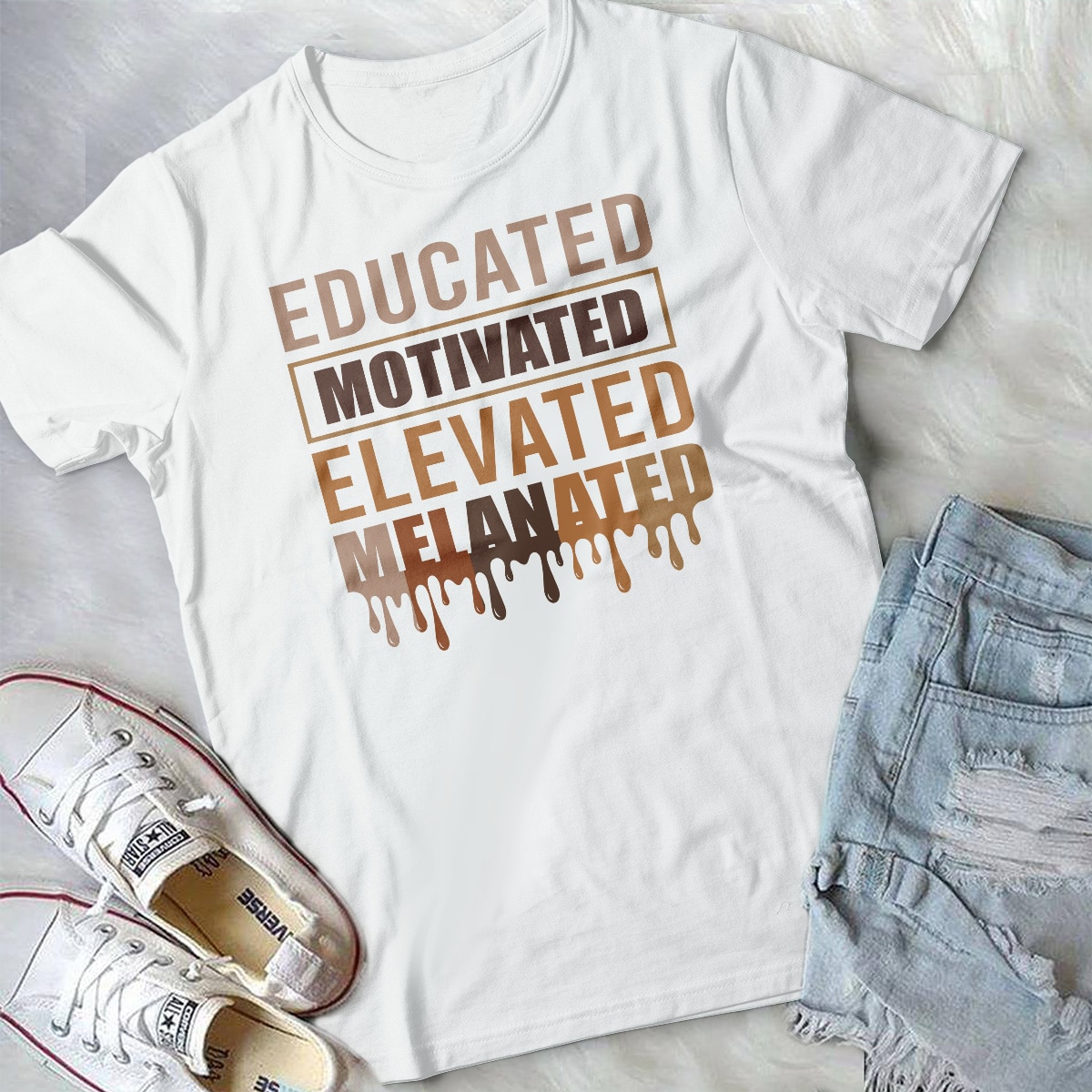 6VT. Educated Motivated Melanated shirt mk2