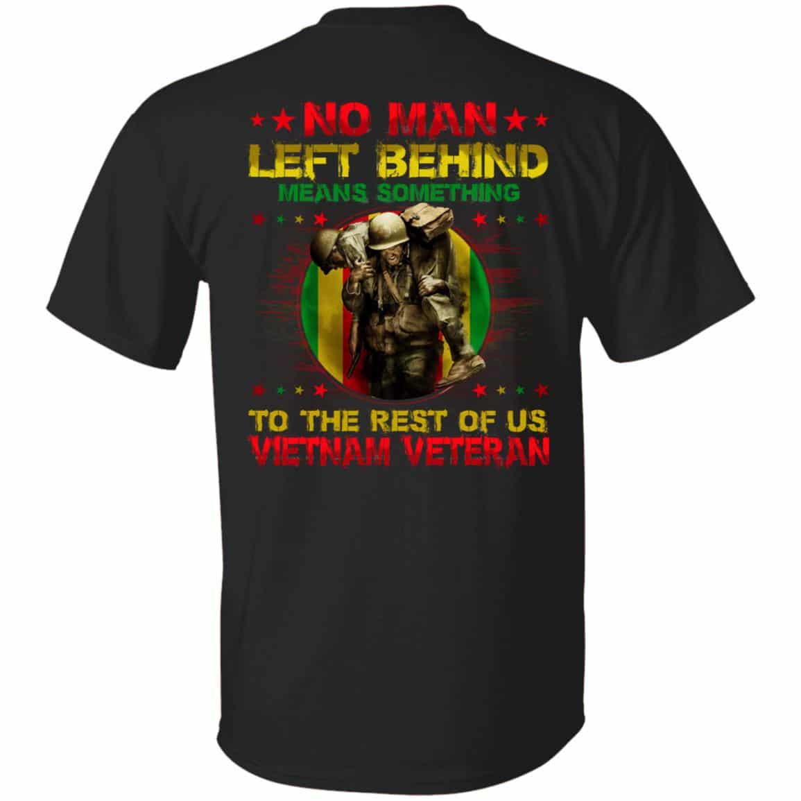 2VT. Vietnam Veteran No Man Left Behind, Black, Unisex T-Shirt