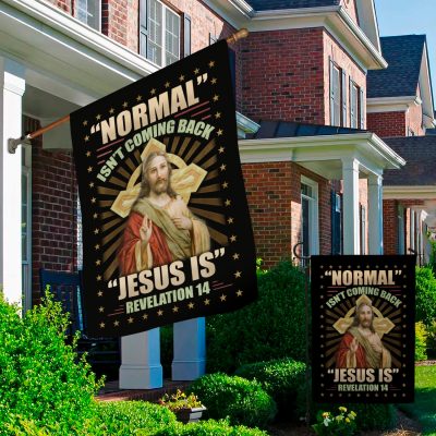 Alternative view of Normal Isn't Coming Back Jesus Is Revelation 14 Faith Flag