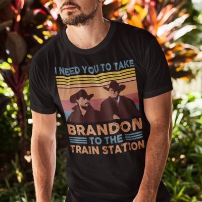 Alternative view of I Need You To Take Brandon To The Train Station Vintage Retro Funny T-Shirt
