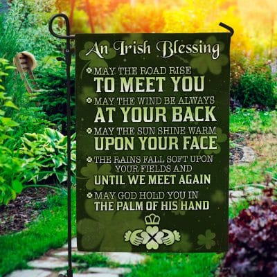 An Irish Blessing Shamrock St. Patrick's Day Outdoor Indoor Garden Flag - House Flag - Wall Flag