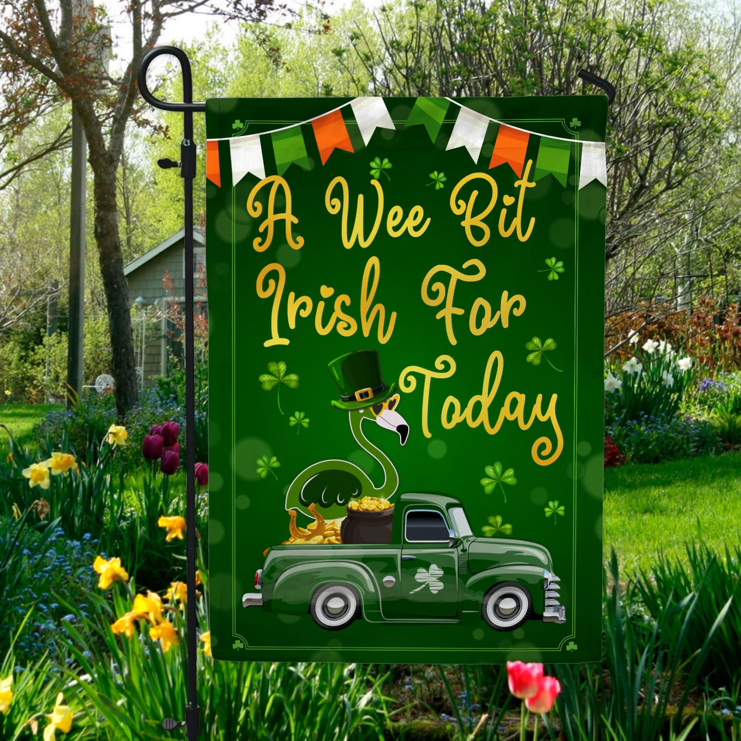 2BN. Wee Bit Irish 30x40 Garden Flag Mockup 5