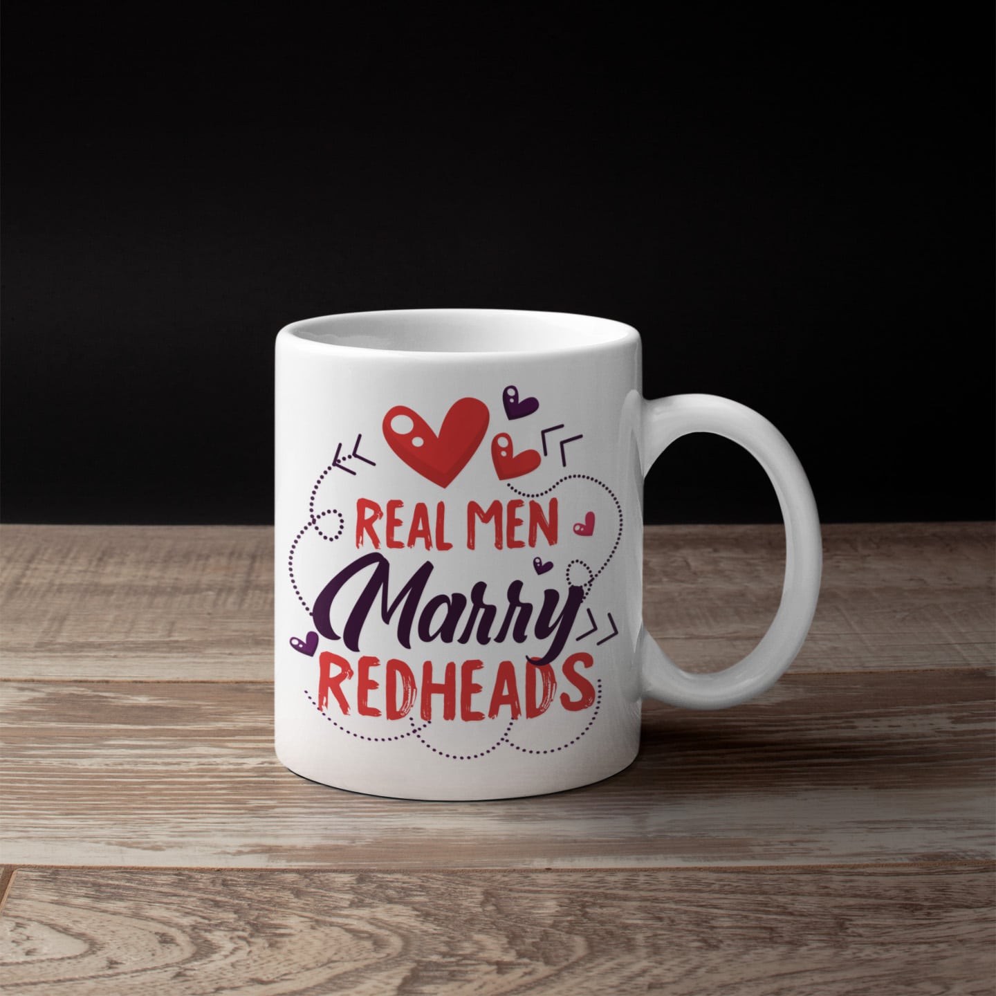 1VT. Real Men Marry Redhead mug mk2