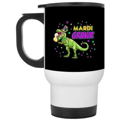 14 oz. White Travel Mug