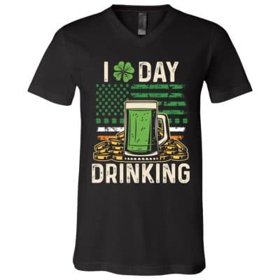 drink 2, Black, V-Neck T-Shirt