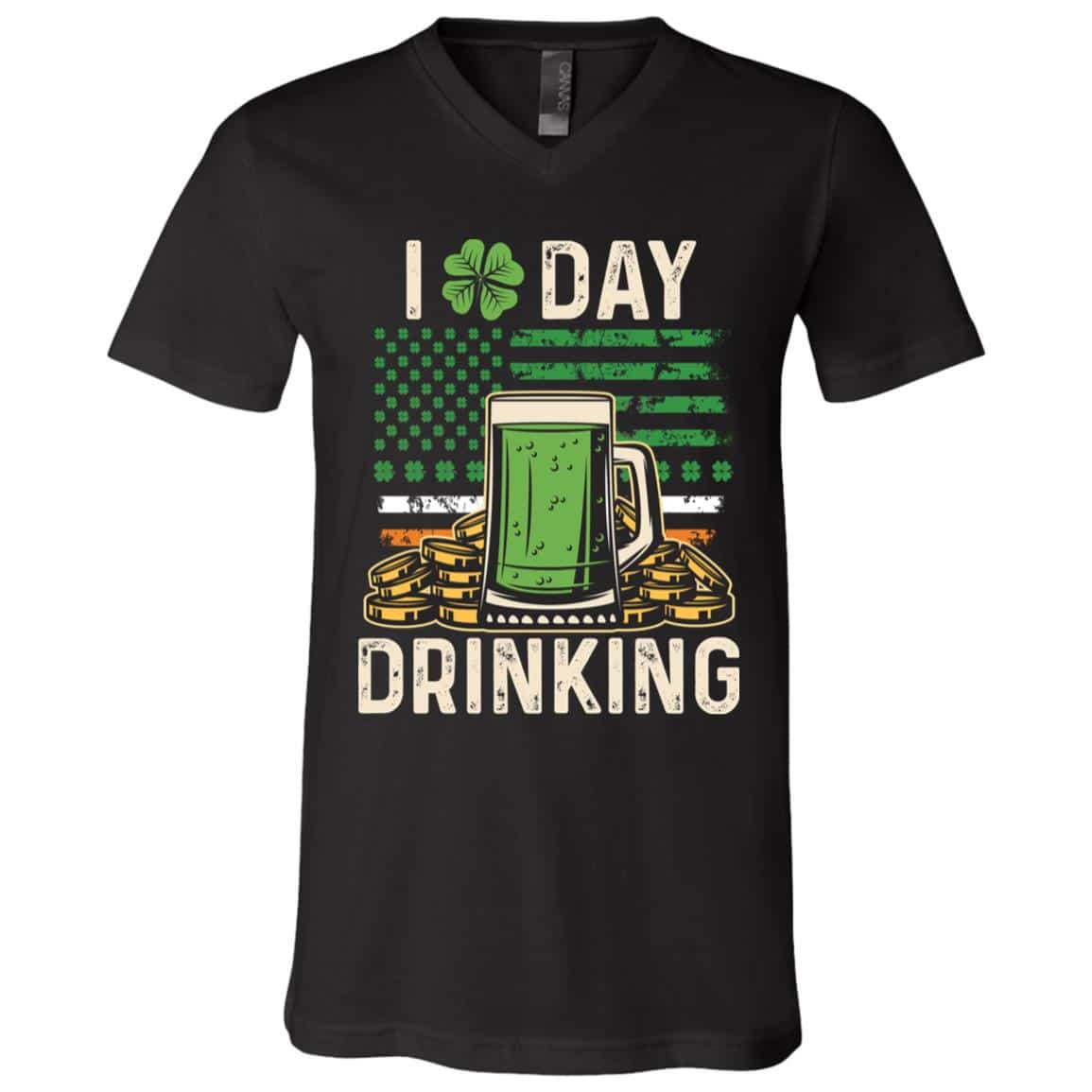 drink 2, Black, V-Neck T-Shirt drink 2, Black, V-Neck T-Shirt