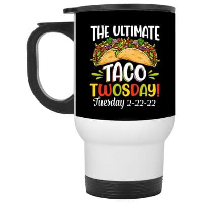 14 oz. White Travel Mug