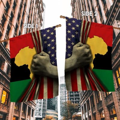 Alternative view of African American Flag History Month Gifts African Pride Outdoor Indoor Decorative Garden Flag - House Flag - Wall Flag