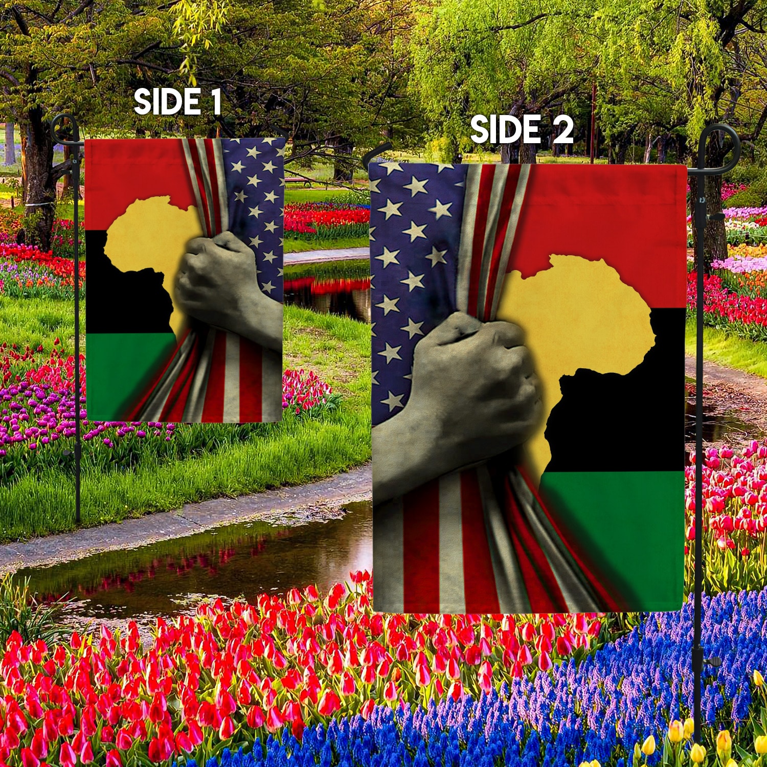 3O. Black History Month-30x40 (Side 1) Garden Flag Mockup 2 Side-2