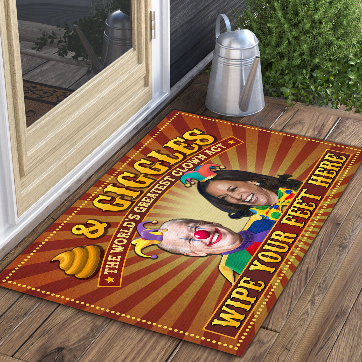 4VT. Shit And Giggles Biden Harris Doormat Doormat Mockup 3