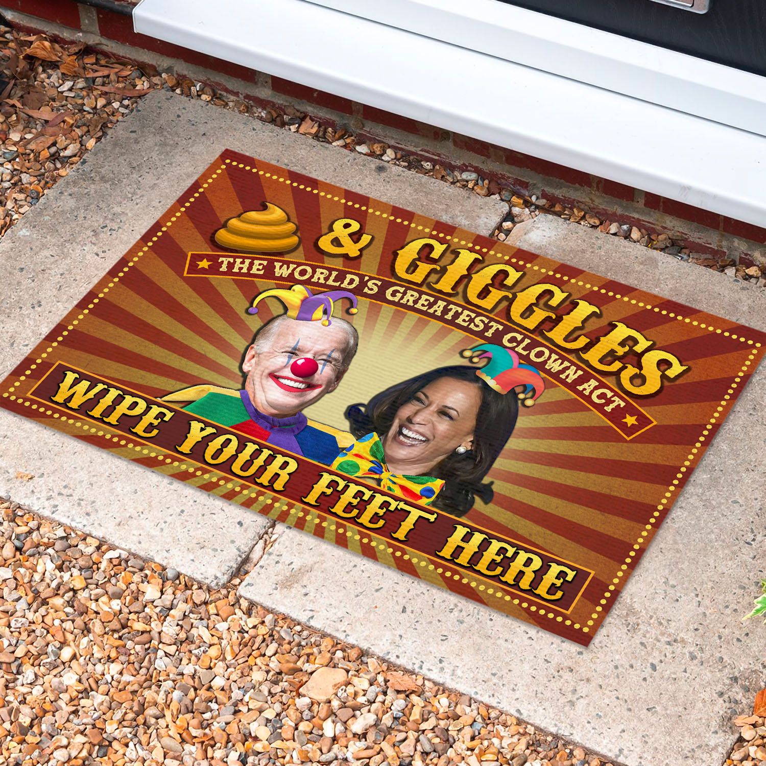 4VT. Shit And Giggles Biden Harris Doormat Doormat Mockup 10