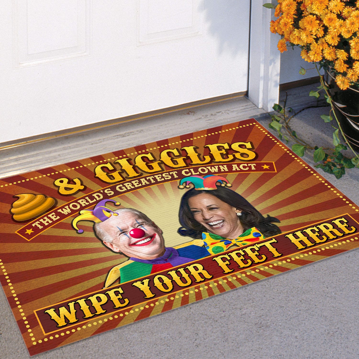 4VT. Shit And Giggles Biden Harris Doormat Doormat Mockup 11