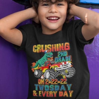 Alternative view of Crushing 2nd Grade On 2-22-22 Twosday And Every Day Youth T-Shirt