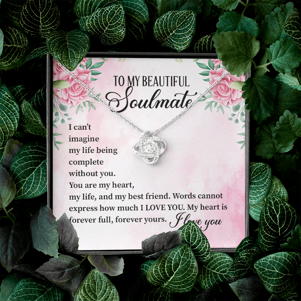 I Can't Imagine My Life Being Complete Without You Forever Your Love Knot Pendant Necklace I Can't Imagine My Life Being Complete Without You Forever Your Love Knot Pendant Necklace