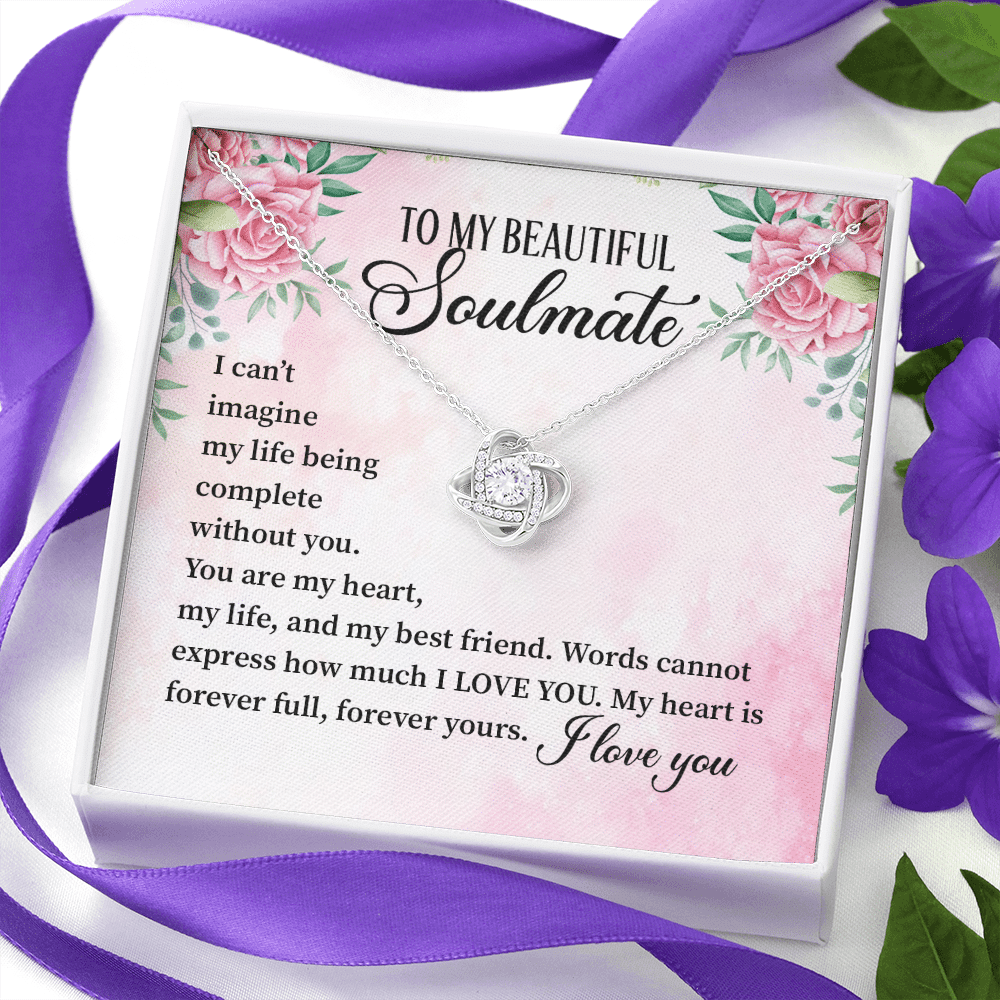 I Can't Imagine My Life Being Complete Without You Forever Your Love Knot Pendant Necklace I Can't Imagine My Life Being Complete Without You Forever Your Love Knot Pendant Necklace