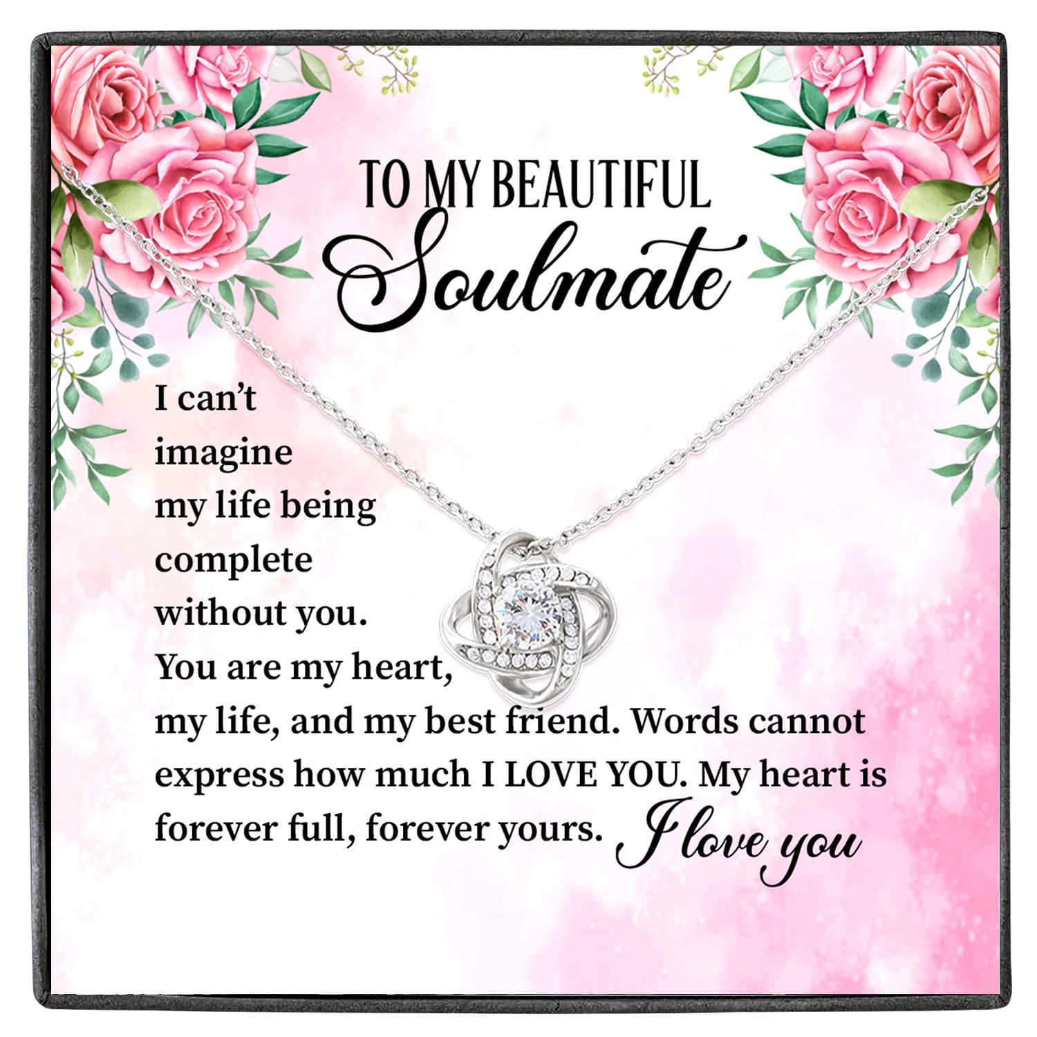 Love Knot Necklace White