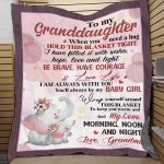 3. To My Granddaughter Elephant Blanket Mockup 9
