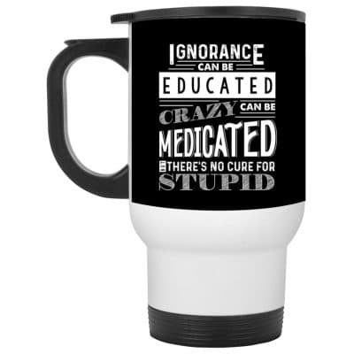 14 oz. White Travel Mug