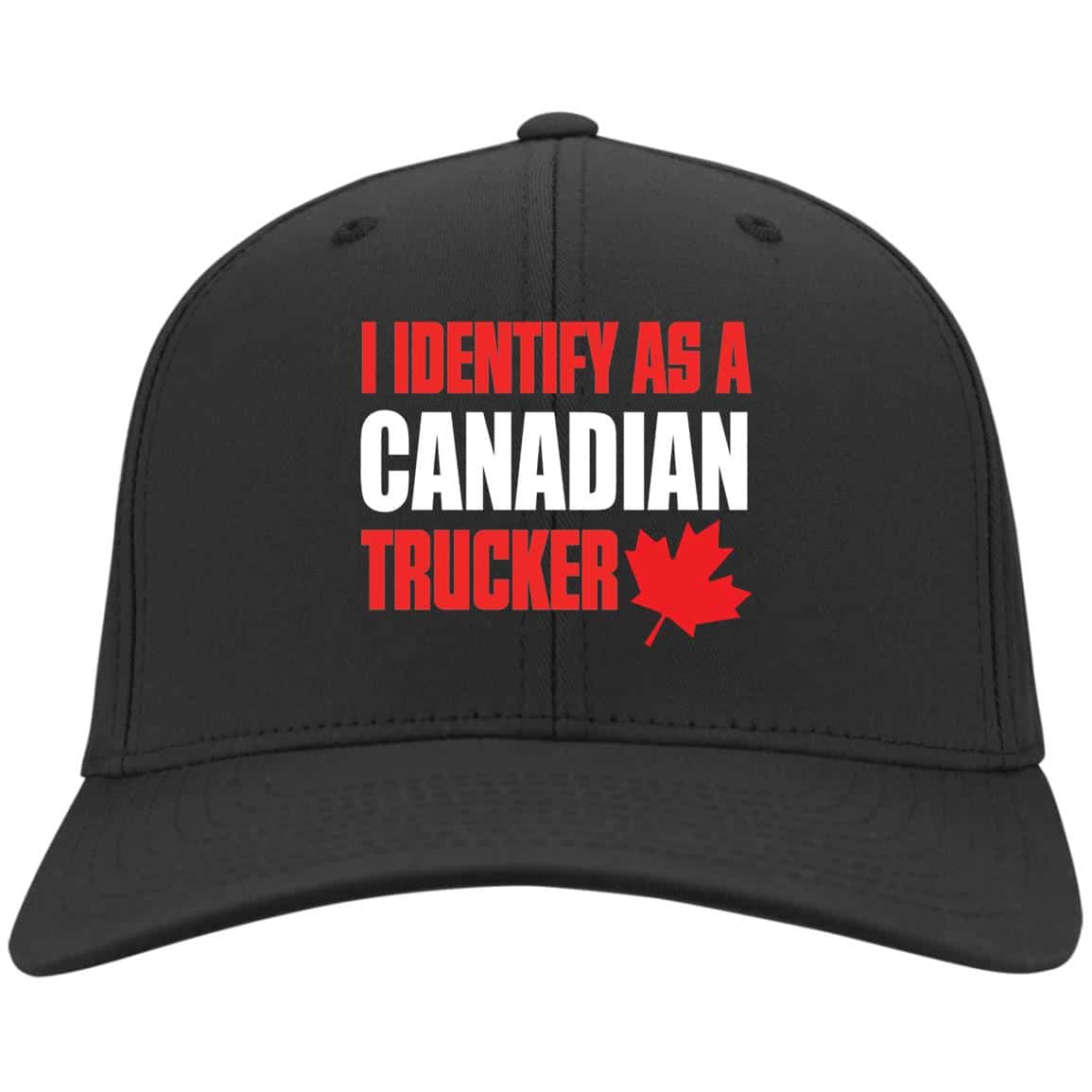 6Th. Identify As A Canadian Trucker, Black, Twill Cap 6Th. Identify As A Canadian Trucker, Black, Twill Cap