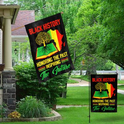 Alternative view of Black History Honoring The Past Inspiring The Future African Pride Flag Outdoor Indoor Decorative Garden Flag - House Flag - Wall Flag