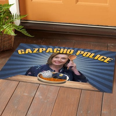 Alternative view of Gazpacho Police Doormat Funny Greene Pelosi Meme Saying Entrance Indoor Outdoor Decorative Doormat