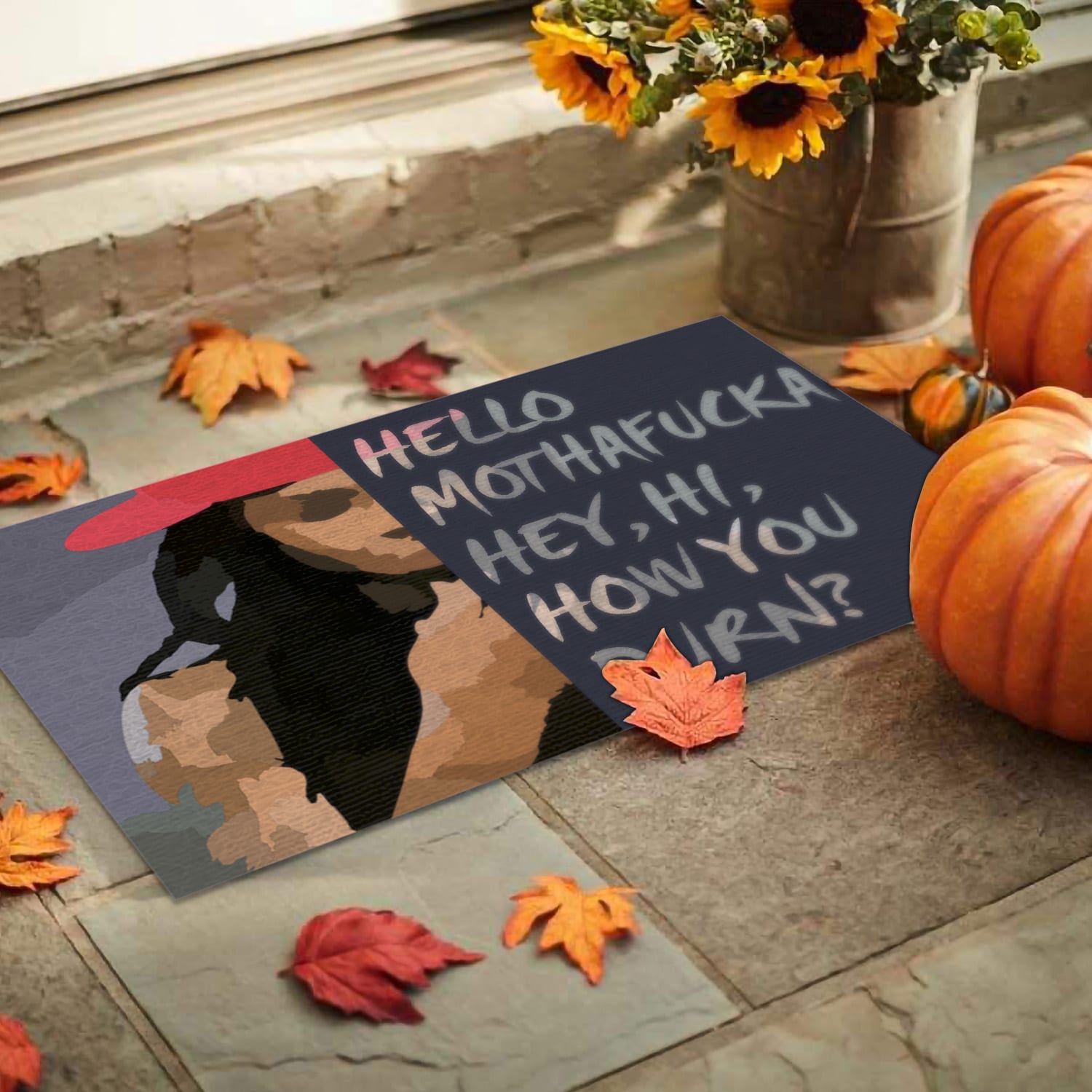 5O. How You Durn (5) Doormat mockup 9