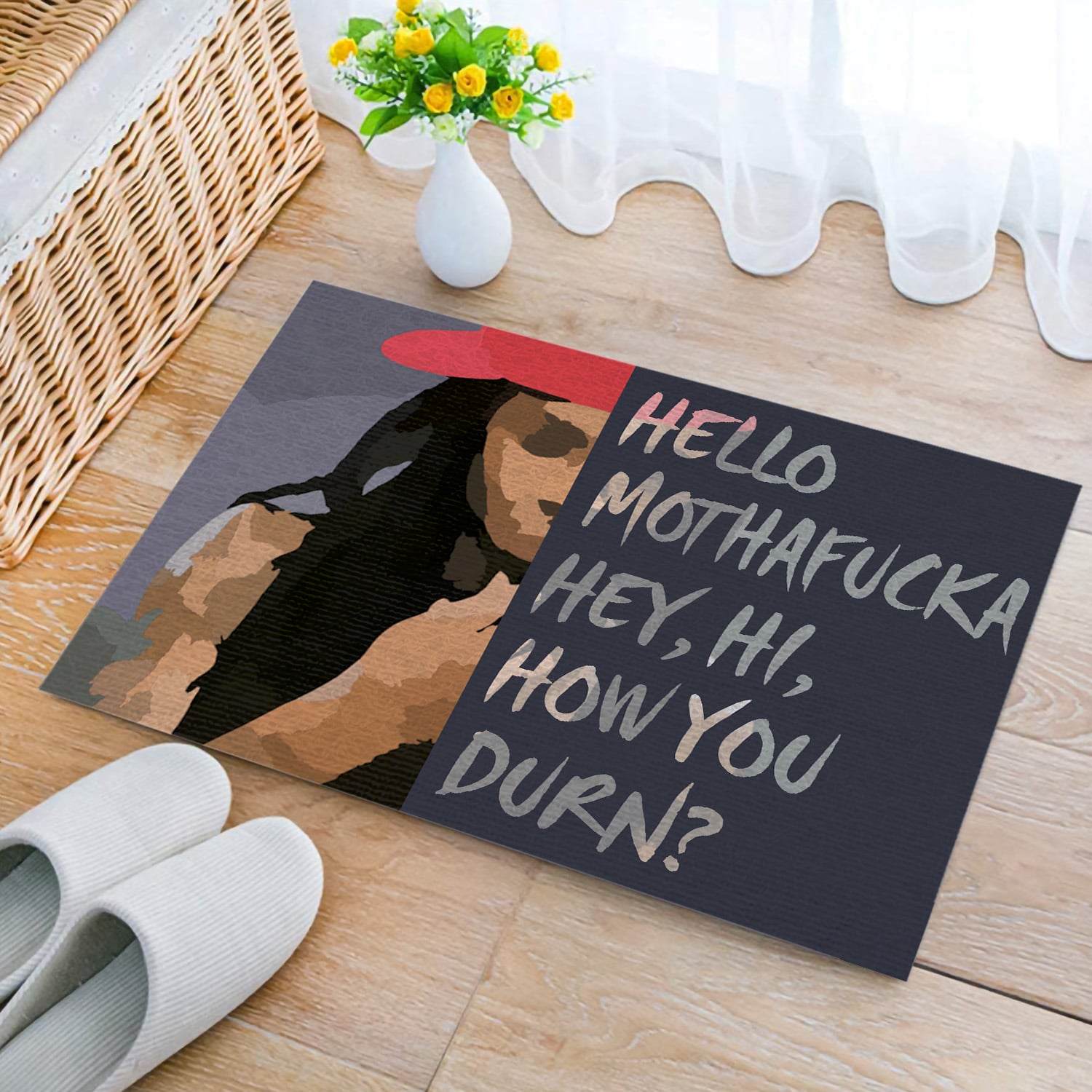 5O. How You Durn (5) Doormat mockup 2