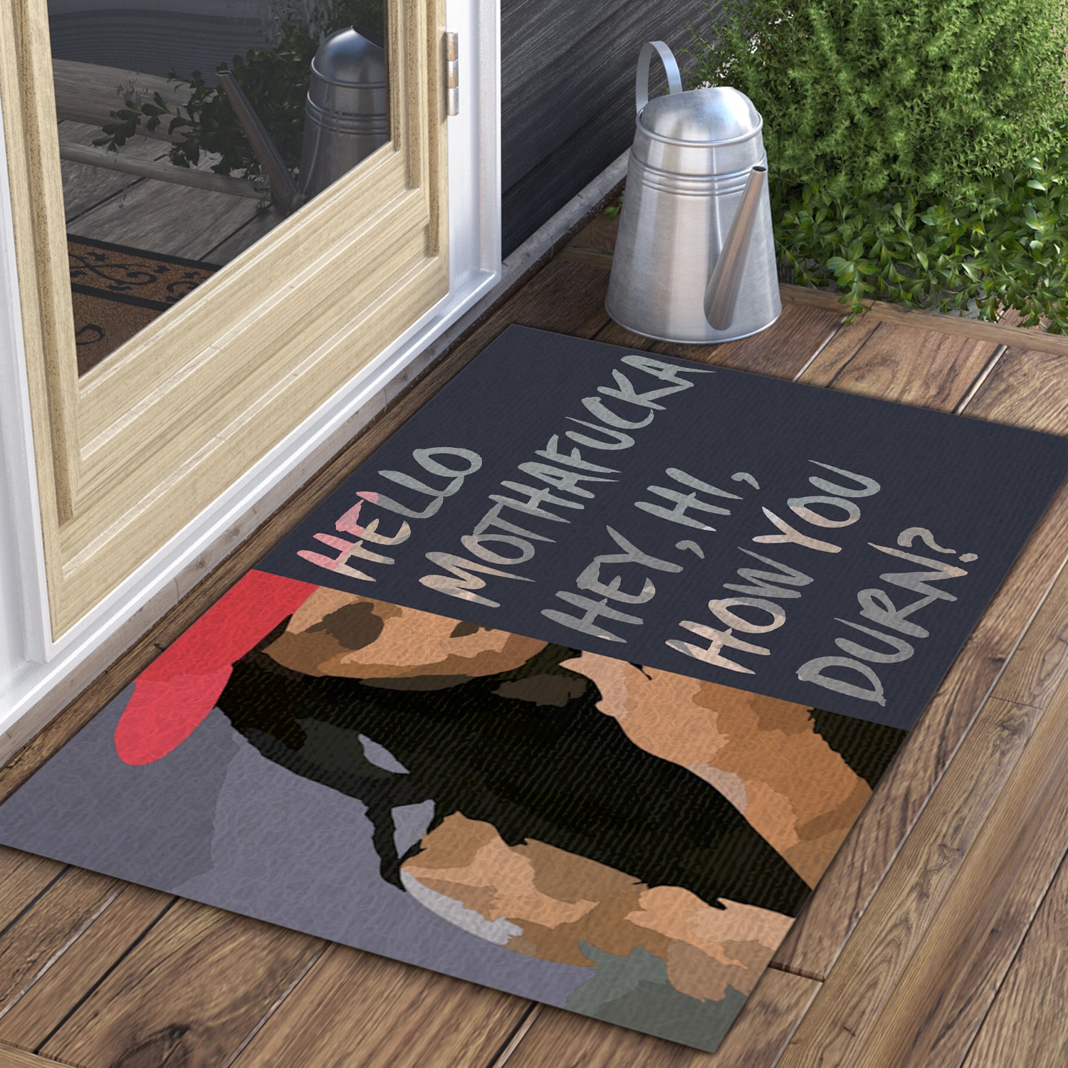 5O. How You Durn (5) Doormat Mockup 3