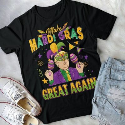 Alternative view of Make Mardi Gras Great Again Funny Trump T-Shirt - Mardi Gras Holiday Shirt