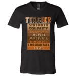 teach 1, Black, V-Neck T-Shirt teach 1, Black, V-Neck T-Shirt